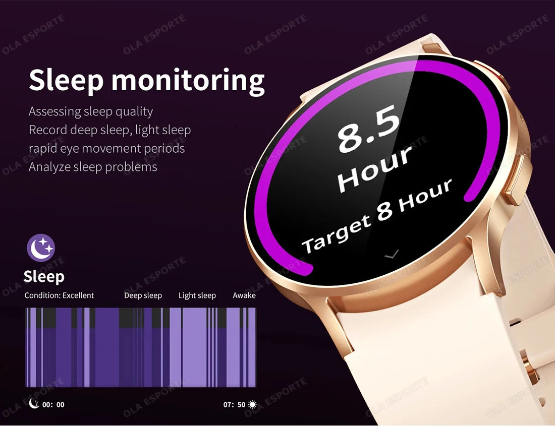 Smartwatch femmes montre 6 surveillance de la santé montre étanche Assistant vocal Bluetooth appel montre intelligente 2025 nouveau
