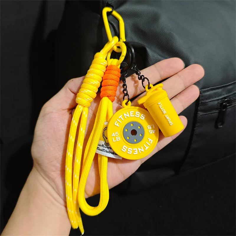 Porte-clés de Fitness pour les amateurs de gymnastique, cadeau Premium, accessoires pour les amateurs de sport, sacs d'entraînement, bouteilles d'eau, boucle en forme de D