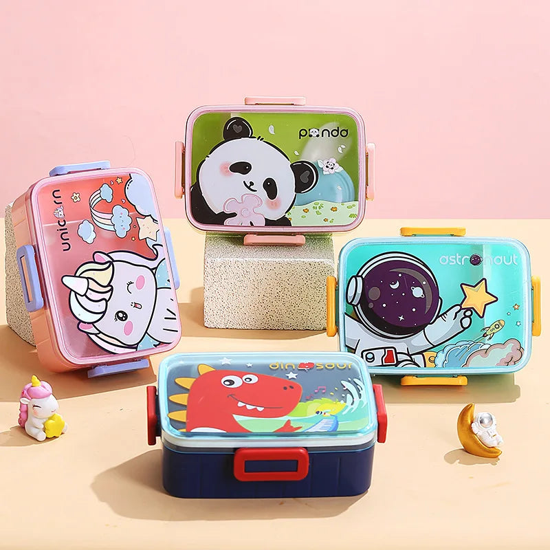 Boîte à déjeuner mignonne pour enfants, filles et garçons, avec compartiments, boîte à Bento, étanche, boîtes à collation alimentaires pour enfants, nouvelle collection 2024