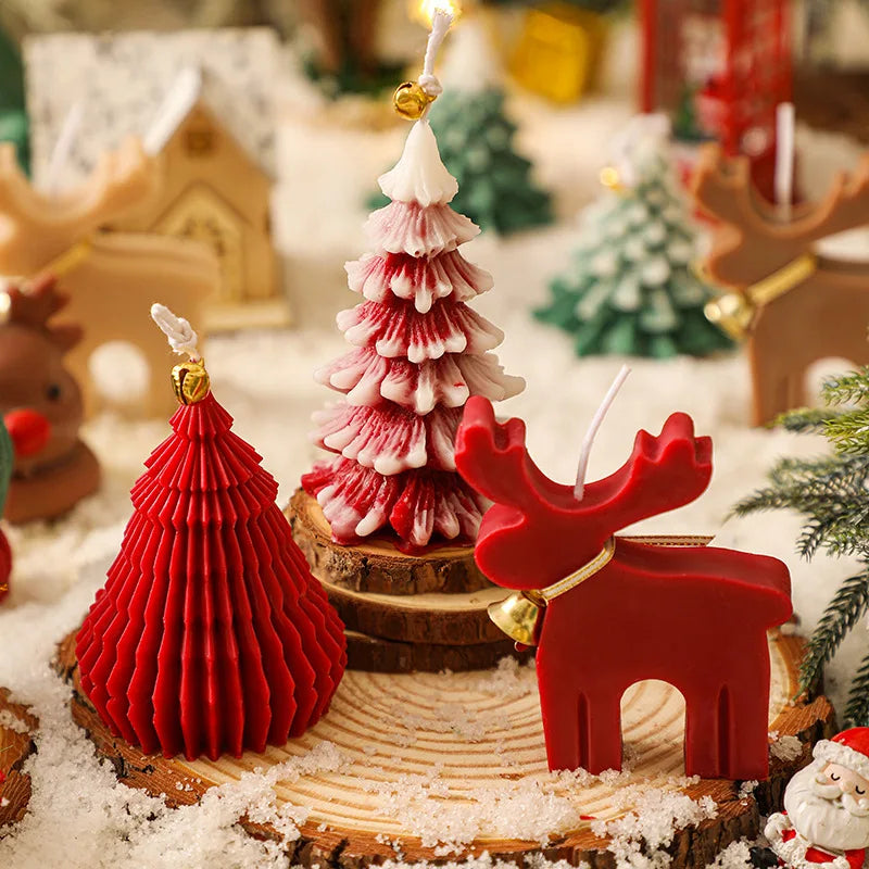Christmas candles, scented deer candles, home decoration, scented candles, Merry Christmas, giving a festive gift for the home, New Year's
