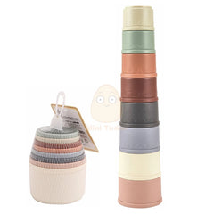 Jouets pour bébé, tasse empilable, dessin animé, apprentissage éducatif précoce, couleur, nidification, tri, bain-douche, jeu d'eau et de sable pour enfants