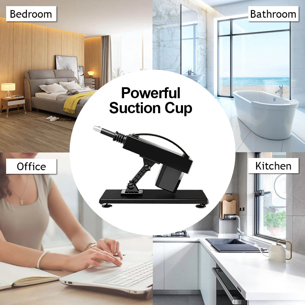 Sex machine, adult toy, automatic thrusting device for men and women, masturbation, adjustable vaginal and anal massage, pump gun