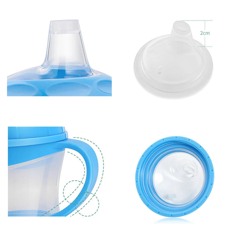 Bouteille d'eau pour enfants, bouteilles d'eau étanches, tasses portables d'extérieur pour enfants, tasses d'entraînement pour nourrissons avec poignée