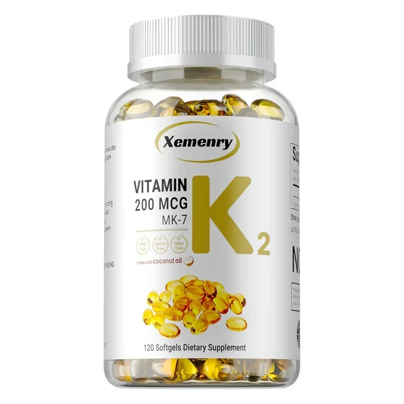 Supplément MK-7 de vitamine K2-Soutient la densité Sophia, les dents, la peau, la santé cardiaque et l'immunité
