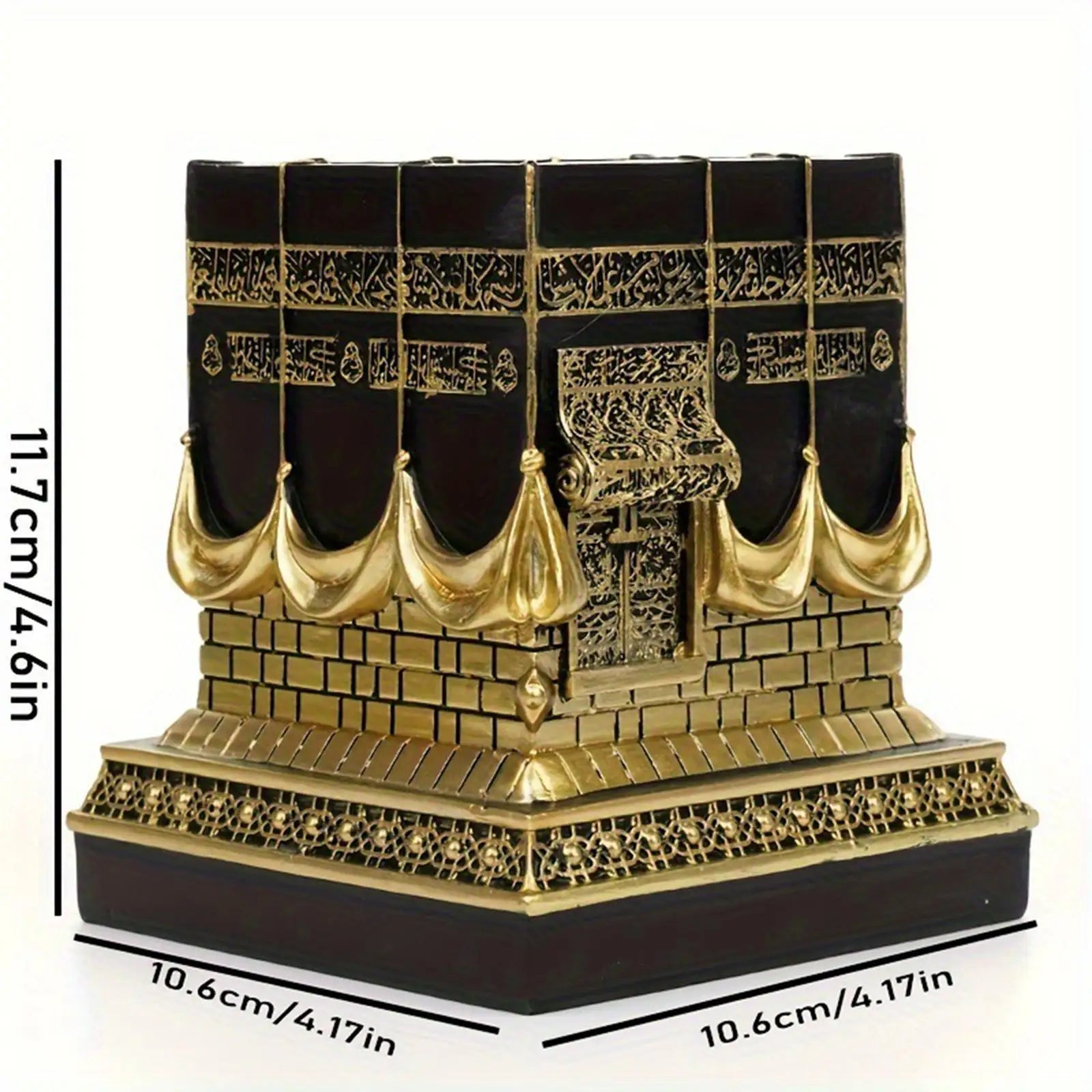 Statue de table artisanale, modèle de réplique islamique Kaba, pour la maison,