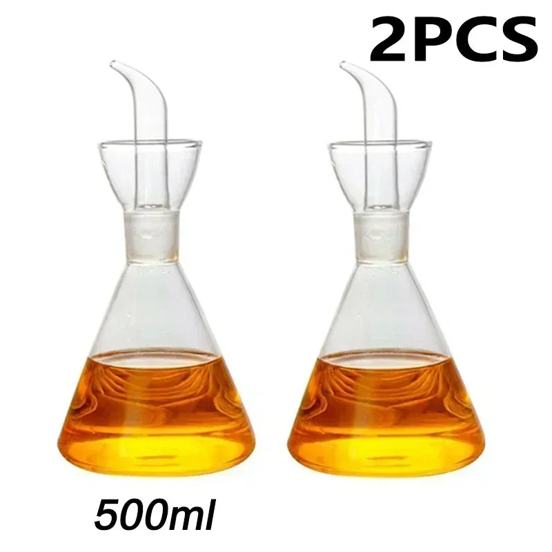 Pot d'huile en verre à haute teneur en Borosilicate, Pots d'huile et de vinaigre anti-fuite pour la cuisine, Pot de Sauce soja, réservoir d'huile, bouteille d'huile d'assaisonnement