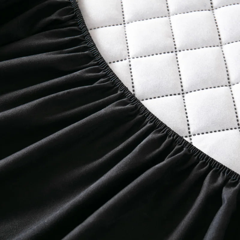 Housse de matelas 100% imperméable, drap-housse épais de couleur unie, simple/Queen/King, 135x200cm, 160x200cm, housse de lit souple