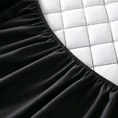 Housse de matelas 100% imperméable, drap-housse épais de couleur unie, simple/Queen/King, 135x200cm, 160x200cm, housse de lit souple