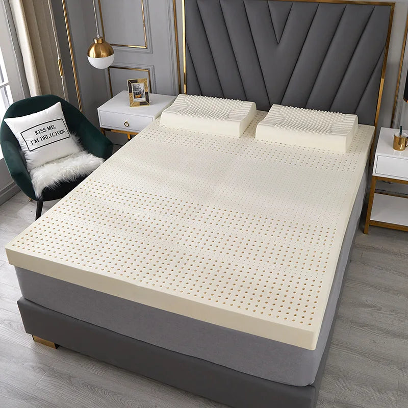 Matelas en latex naturel 100% thaïlandais, liquide, pour la maison, simple, double, avec housse, King Queen Twin, pleine taille