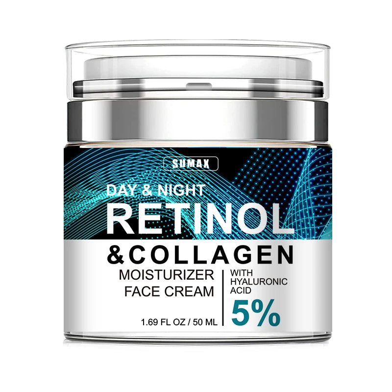 Crème au collagène pour le visage au rétinol et à l'acide hyaluronique