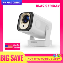 Magcubic HY310 projecteur à mise au point automatique 1080P natif 4K 330ANSI Android 11 WiFi6 BT5.4 Mini projecteur de film extérieur avec Air Mouse