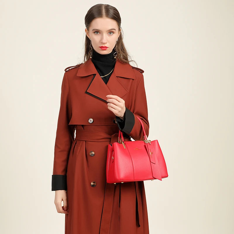 Sac à main de luxe imprimé grande capacité en cuir souple pour femmes, sac à bandoulière de loisirs de styliste pour dames