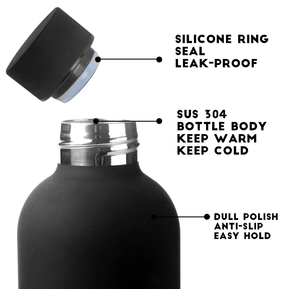 Bouteille Thermos en acier inoxydable, bouteille d'eau thermique, tasse à café, gobelet isolé sous vide, peinture en caoutchouc, bouilloire de sport