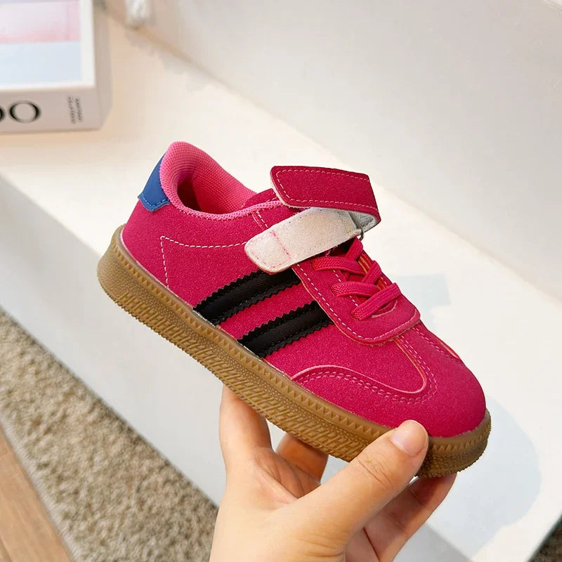 Baskets en cuir PU pour enfants, chaussures de Tennis imperméables et tendance, chaussures de Sport antidérapantes pour enfants
