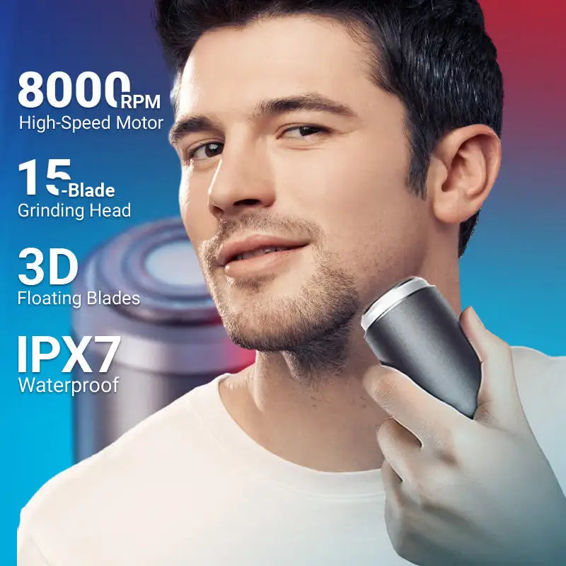Rasoir électrique multifonctionnel Portable, Rechargeable, Mini rasoir de voyage pour hommes, tondeuse à cheveux longue Endurance, étanche IPX6, humide/sec