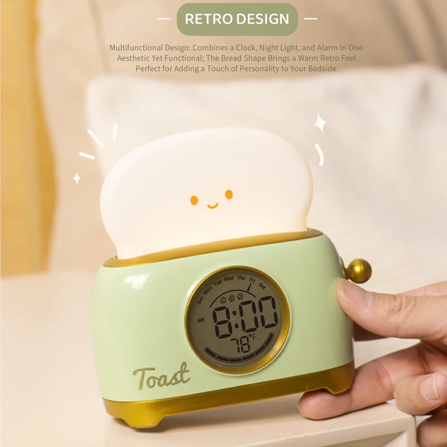 Veilleuses de réveil LED, veilleuse de chevet créative, lampe de bureau, éclairage intérieur, minuterie USB, lumière à intensité variable, cadeaux pour enfants