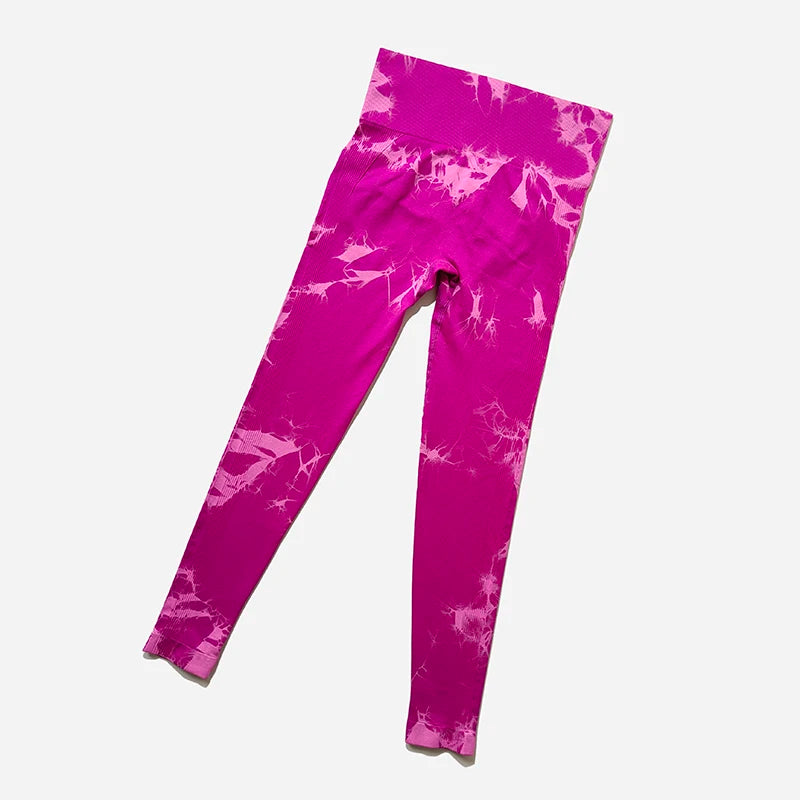 WAREBALL nouveau cravate colorant pantalons de Yoga Leggings de gymnastique femmes sans couture taille haute Push Up Sport collants Fitness entraînement Leggins