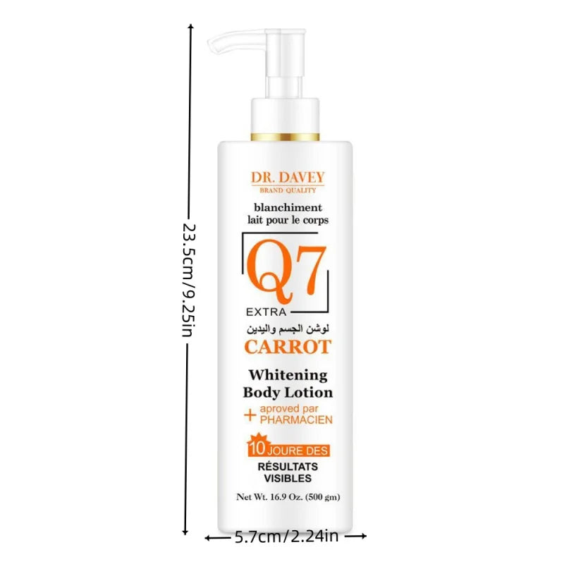Carrot Body Lotion 500ml Large Capacity Moisturizing Body Lotion for the Whole Body Seasonal Unisex Perfumed Body Lotion