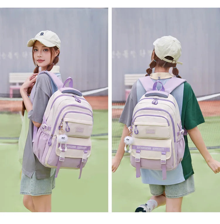 Sacs d'école primaire pour filles de 7 à 12 ans, sac à dos d'école primaire pour adolescents, sac à bandoulière pour livres d'étudiant pour enfants