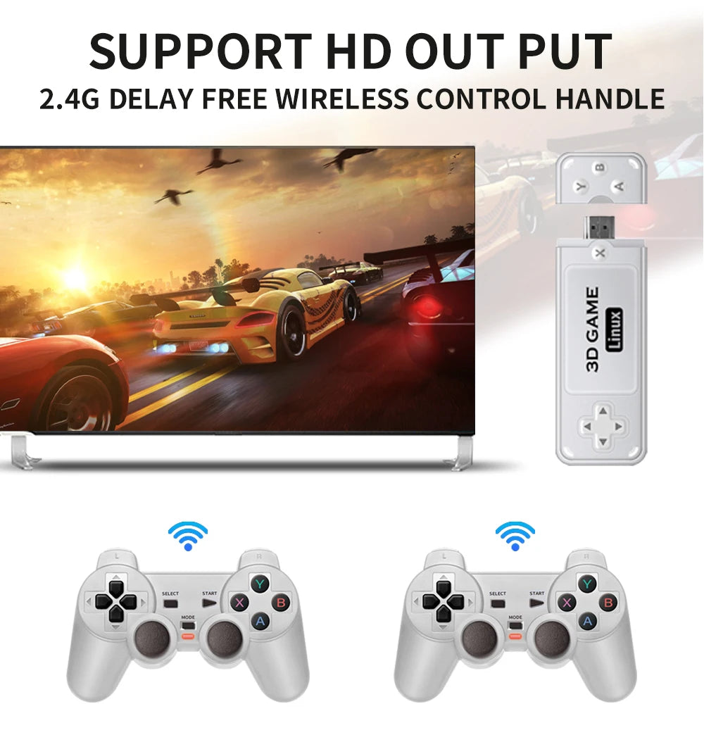 BOYHOM Y6 Console de jeu rétro 4K 60fps sortie HDMI faible latence GD10 TV bâton de jeu double poignée Console de jeu domestique Portable pour GBA