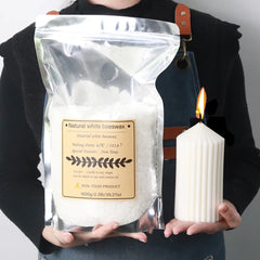 Cire d'abeille blanche, bricolage, fabrication de bougies, sac granulaire naturel pur 100%, particules de cire sans odeur, matières premières, fournitures artisanales