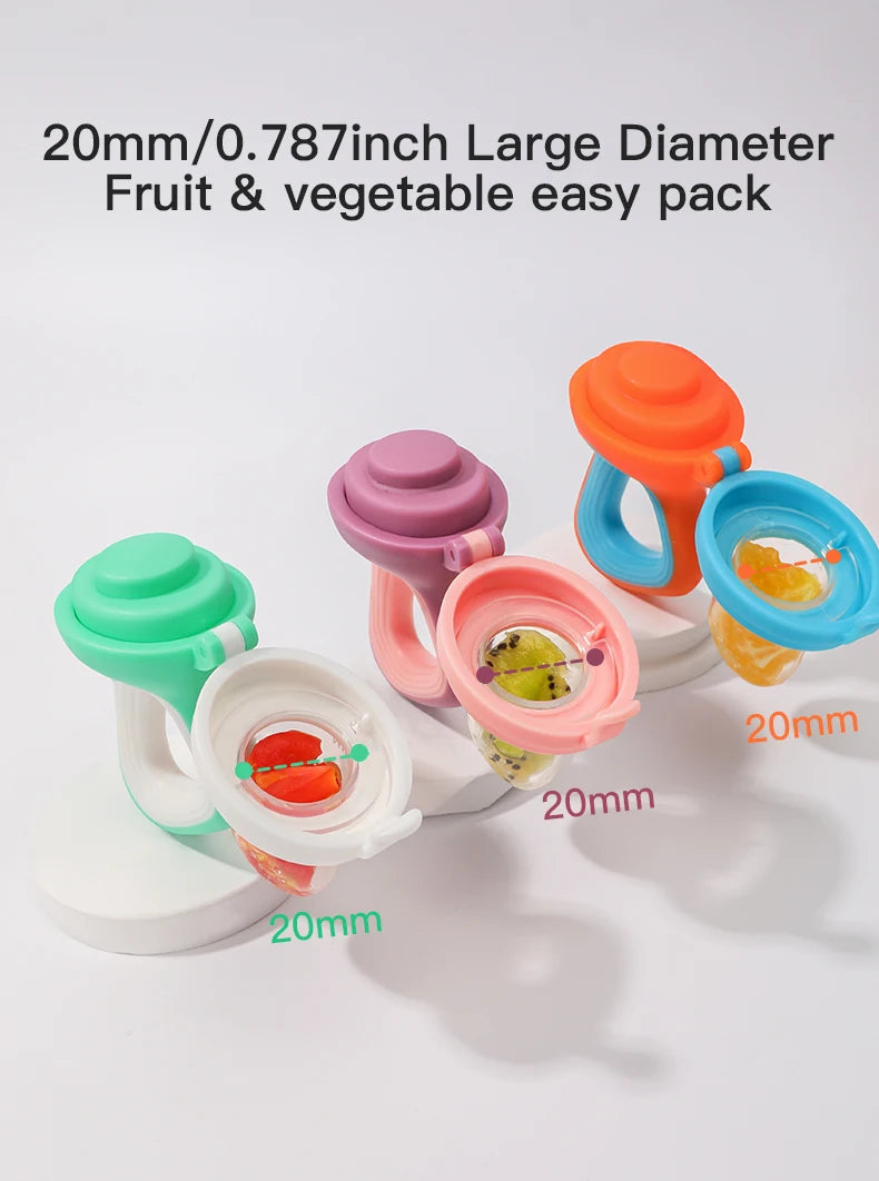 SAIDAH mangeoire à fruits et légumes pour bébé avec sac en maille moyenne Silicone liquide de qualité alimentaire alimentation délicieuse nutritionnelle