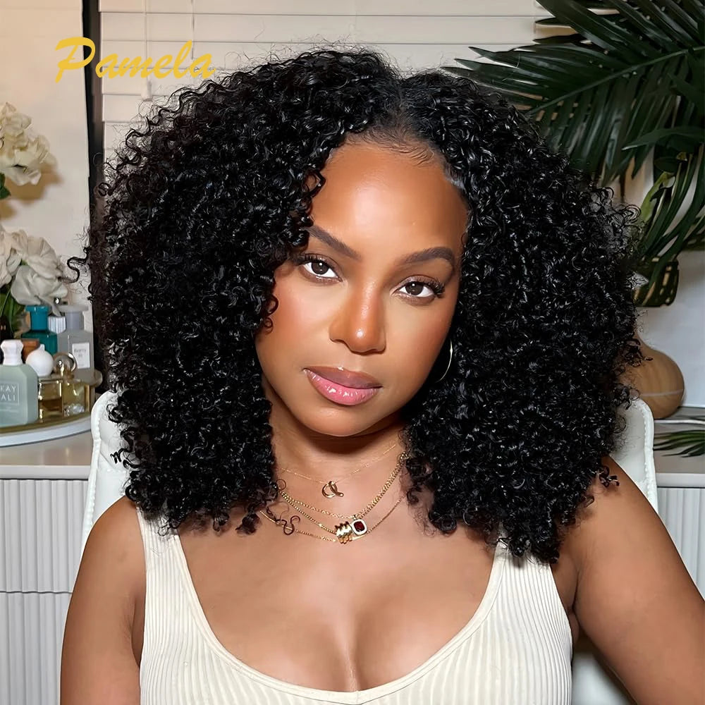 Crochet cheveux humains sans noeud pré-séparés Extensions de cheveux au Crochet Extensions de cheveux de plumes crépus birmans bouclés 100% cheveux humains
