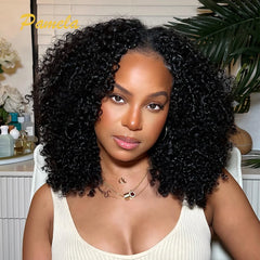 Crochet cheveux humains sans noeud pré-séparés Extensions de cheveux au Crochet Extensions de cheveux de plumes crépus birmans bouclés 100% cheveux humains