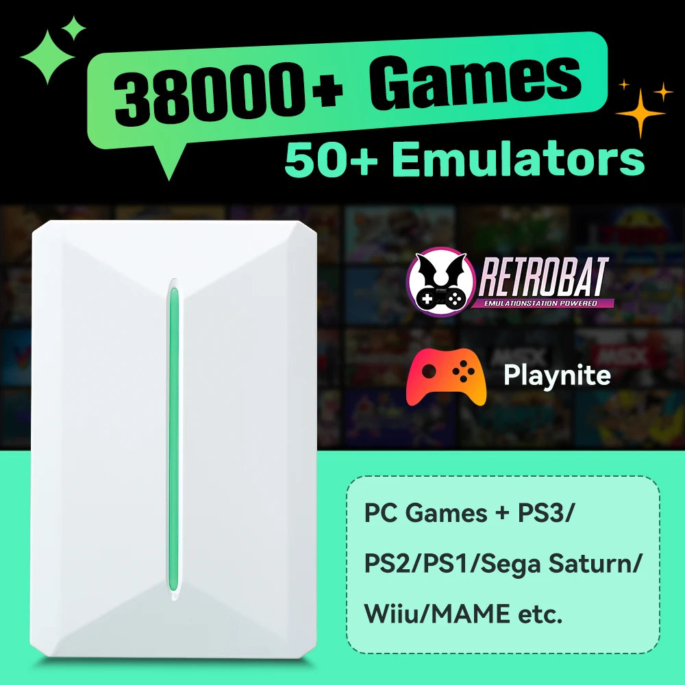 PC/consoles de jeux rétro et disque dur pour PS3/PS2/PS1/Switch/Dreamcast/Saturn/WIIU avec plus de 38000 jeux et 42 jeux PC pour WIN PC/ordinateur portable