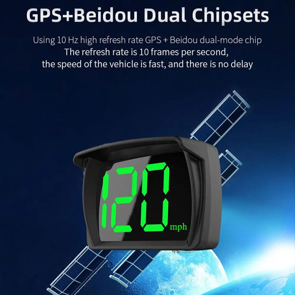 Voiture tête haute HUD affichage GPS compteur de vitesse vitesse KMH numérique HUD GPS + Beidou double Chipsets pour toutes les voitures camions électronique