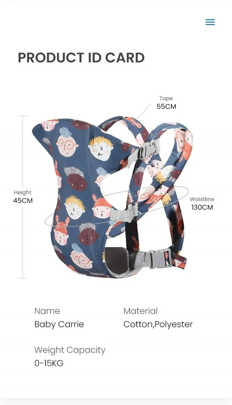 Porte-bébé avant, tabouret de taille horizontal, réglable, ergonomique, pour nouveau-né, articles multifonctionnels et respirants pour bébés