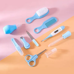 Soins de santé des cheveux thermomètre brosse de toilettage tondeuse anneau de dentition brosse à dents Kit bébé essentiels 10 pièces bébé coupe-ongles ensemble de soins enfant