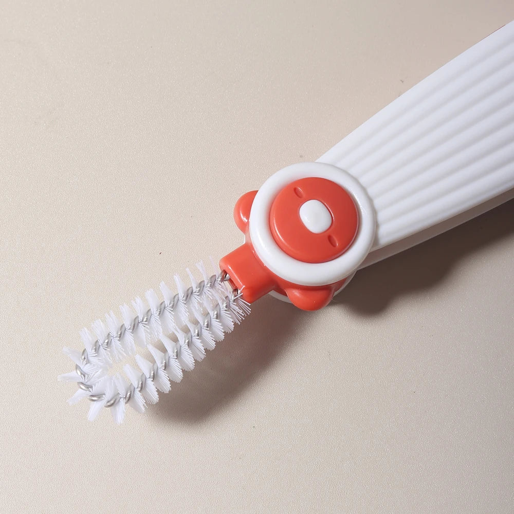 Ensemble de nettoyage de biberons 4 en un, brosse à sucette portable en Silicone, brosse en paille, rinçage de biberon rotatif à 360 degrés