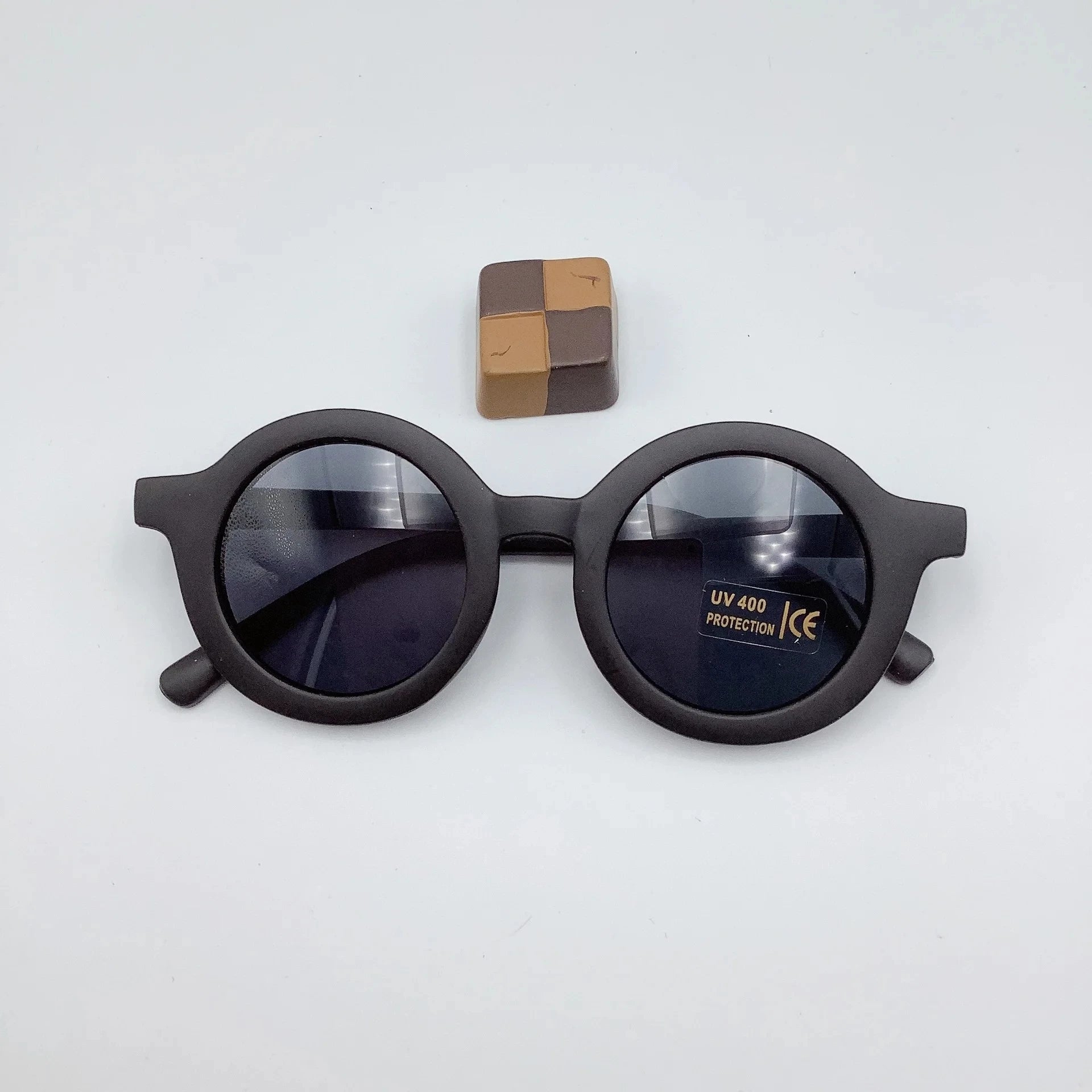 Lunettes de soleil tendance pour enfants de 1 à 8 ans, verres dépoli et décoratifs