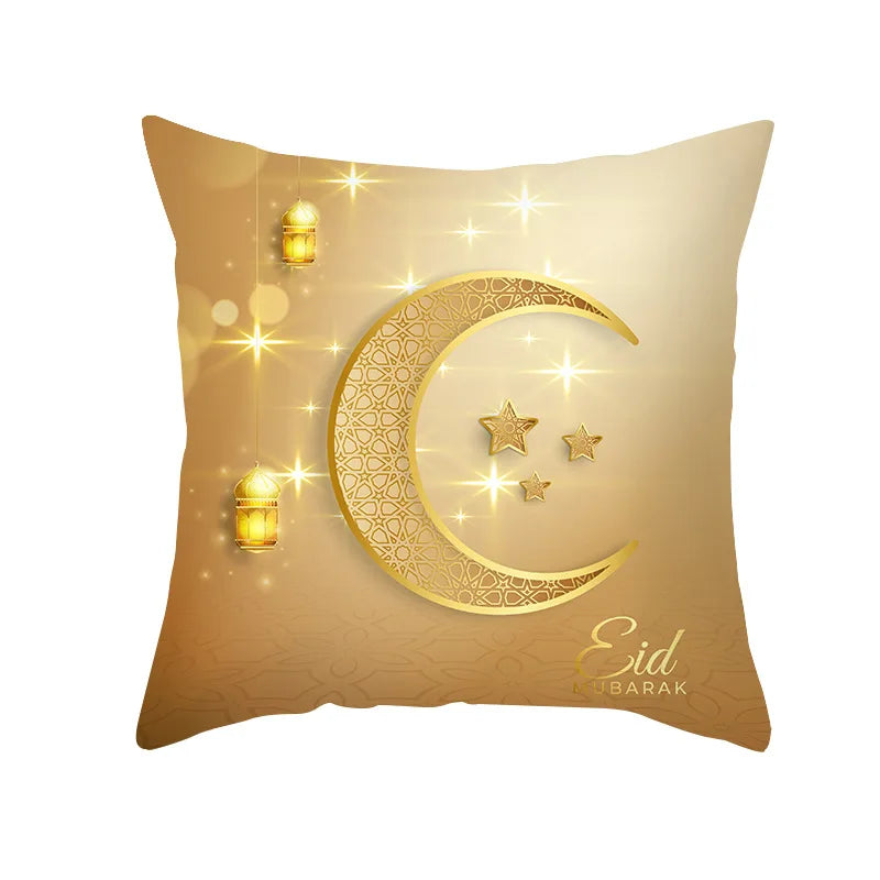 Taie d'oreiller décorative pour Ramadan Eid Mubarak, housse de coussin de canapé pour la maison, cadeaux de mosquée musulmane islamique, 2025