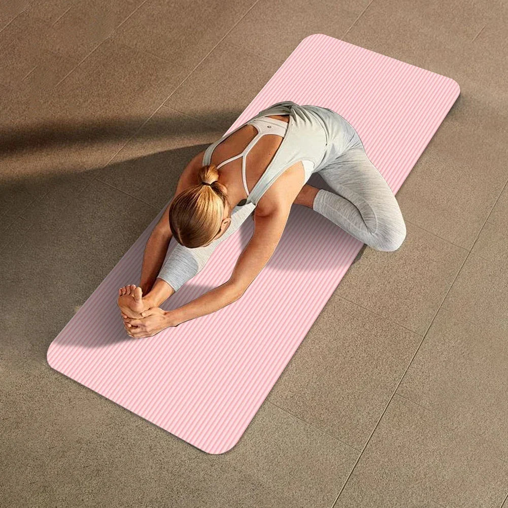 Tapis de Yoga antidérapant, épais, couleur unie, Fitness, entraînement multifonction pour la salle de sport à domicile