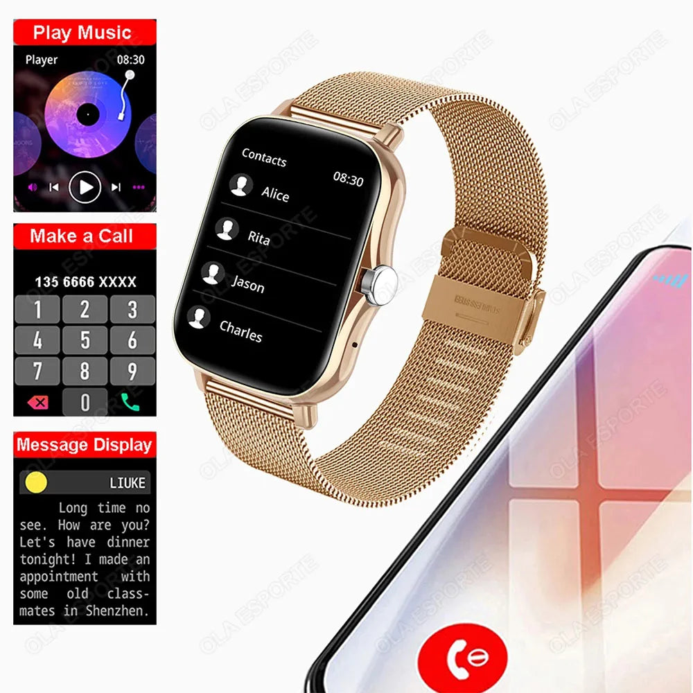 2025 nouvelle montre intelligente hommes femmes cadeaux 1.83 ''écran tactile complet Sport Fitness Tracker Smartwatch hommes BT appels numérique smarthwhatch