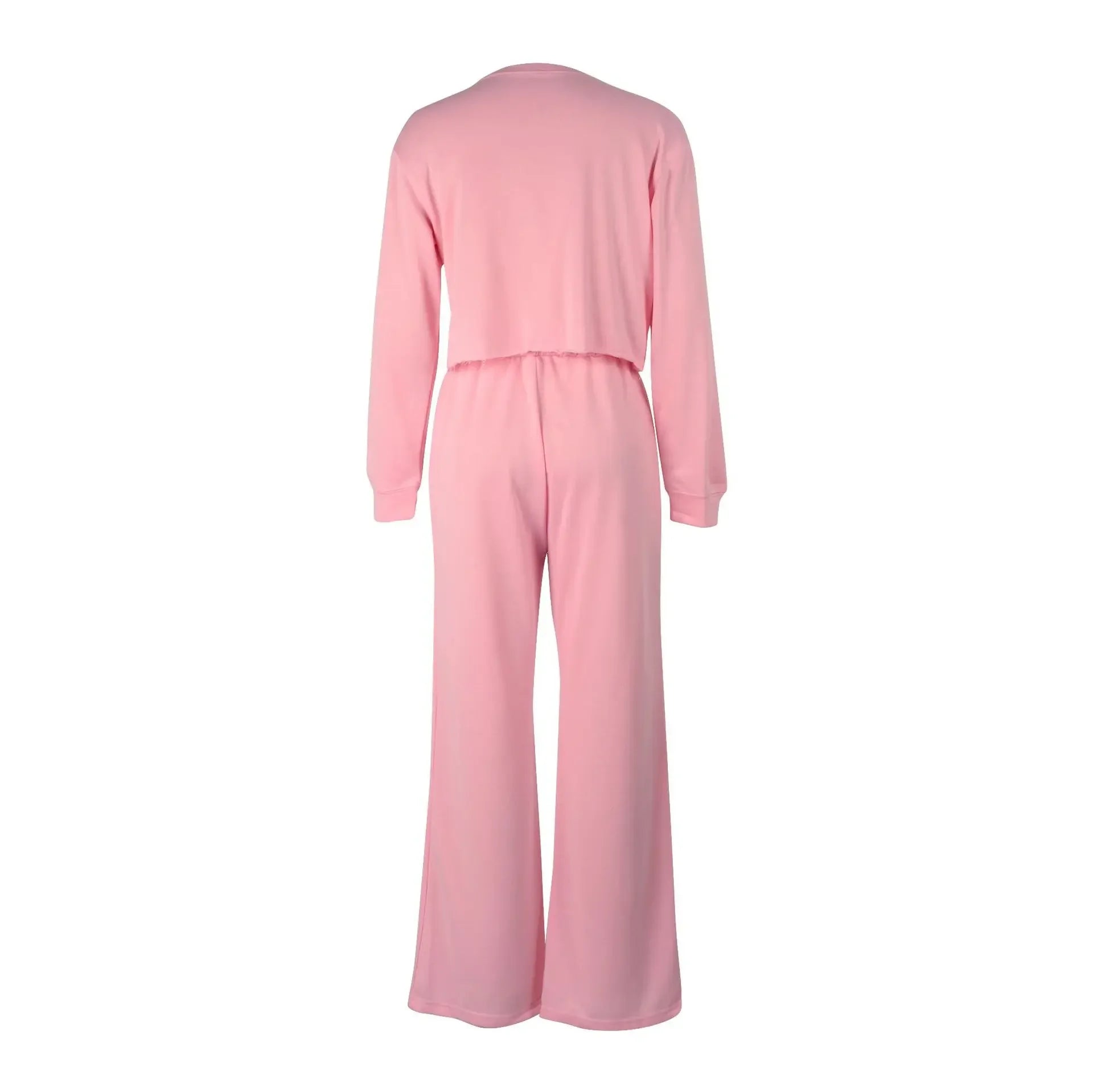 Ensemble de vêtements pour femmes, pull + pantalon, 2 pièces, costumes d'hiver épais et chauds, couleur unie, survêtement décontracté