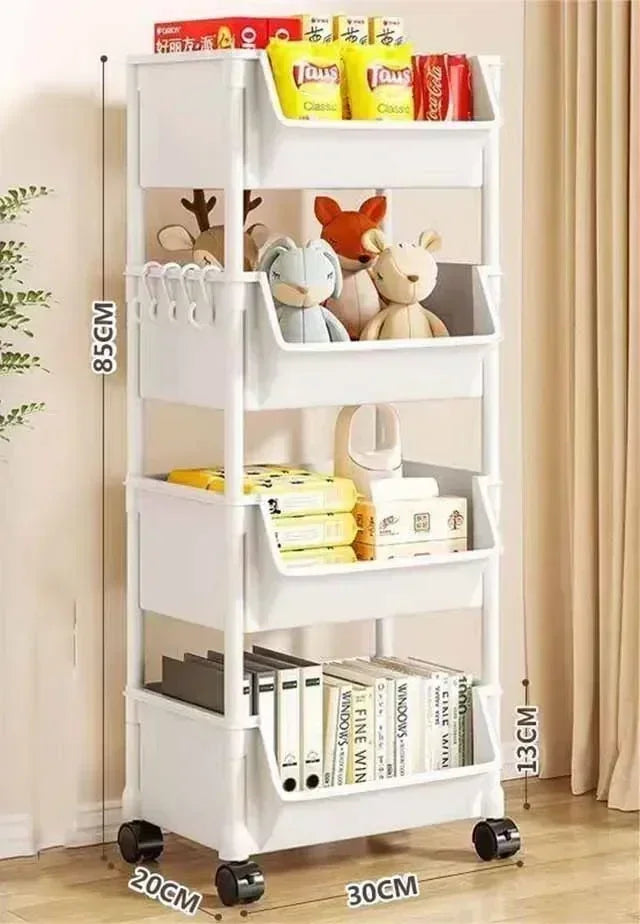 Bibliothèque à roulettes multicouche simple, armoire de rangement à fente étroite, coin de cuisine, petit meuble de rangement, T1