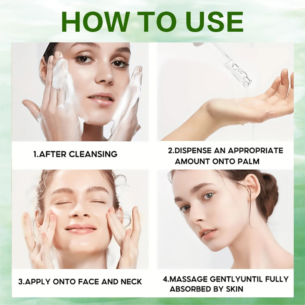 Contient l'acide salicylique et le thé vert pour éliminer les taches foncées, réparation hydratante, Essence Anti-âge, soins pour la peau du visage