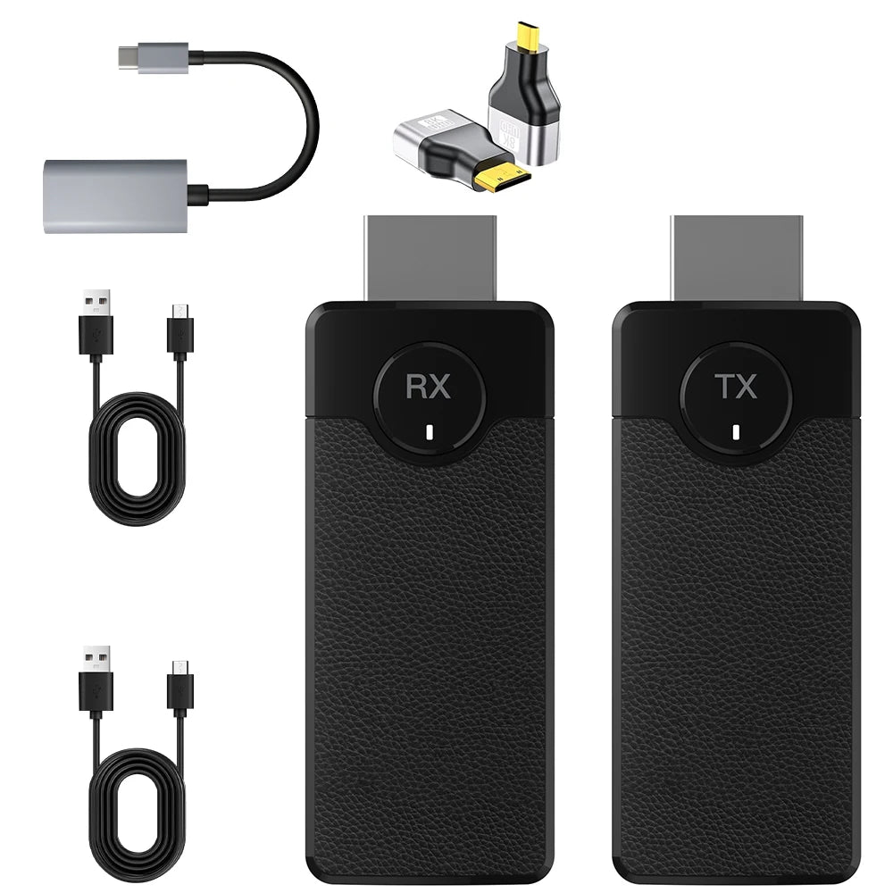 Émetteur et récepteur HDMI sans fil, entrée de décodage 4K, sortie 4K @ 30Hz, Plug & Play à latence ultra-faible pour les jeux, le cinéma maison