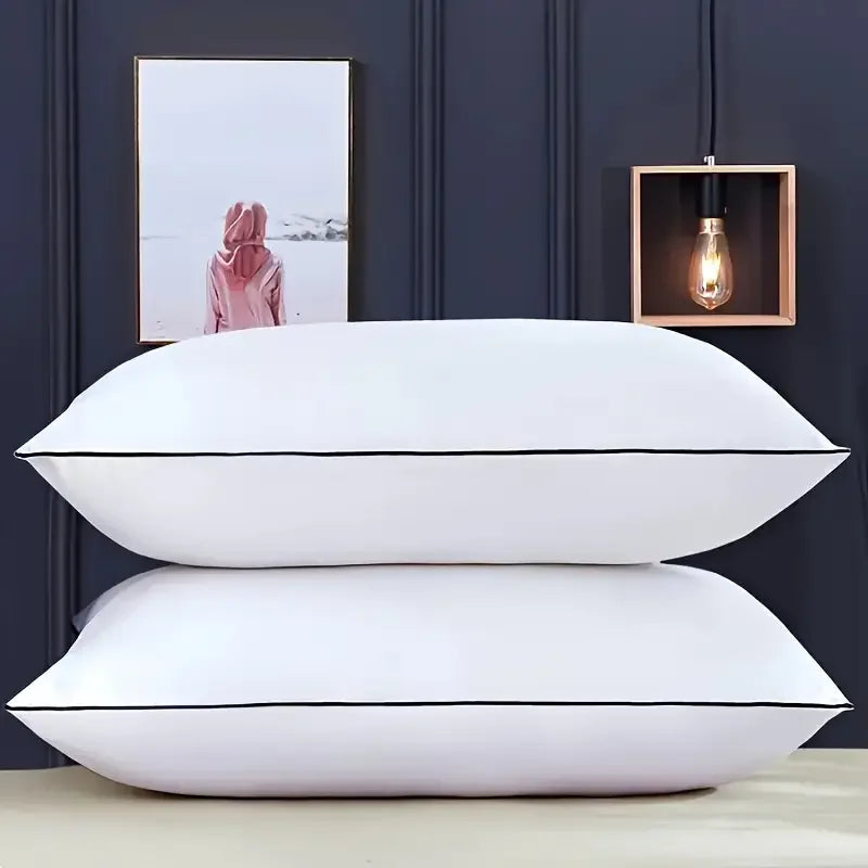 Lot de 2 oreillers de lit, oreiller complet rafraîchissant et de soutien, paquet de 2 pour dormeurs latéraux et dos, oreillers de couchage de collection hôtel