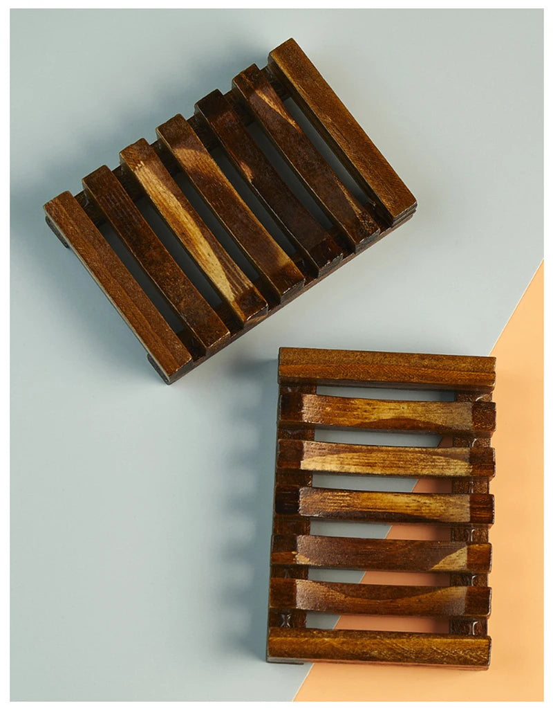 Porte-savon en bambou naturel, support de rangement de savon en bois pour salle de bain, empêche la moisissure, boîte de vidange de savon, organisateurs, accessoires de salle de bains