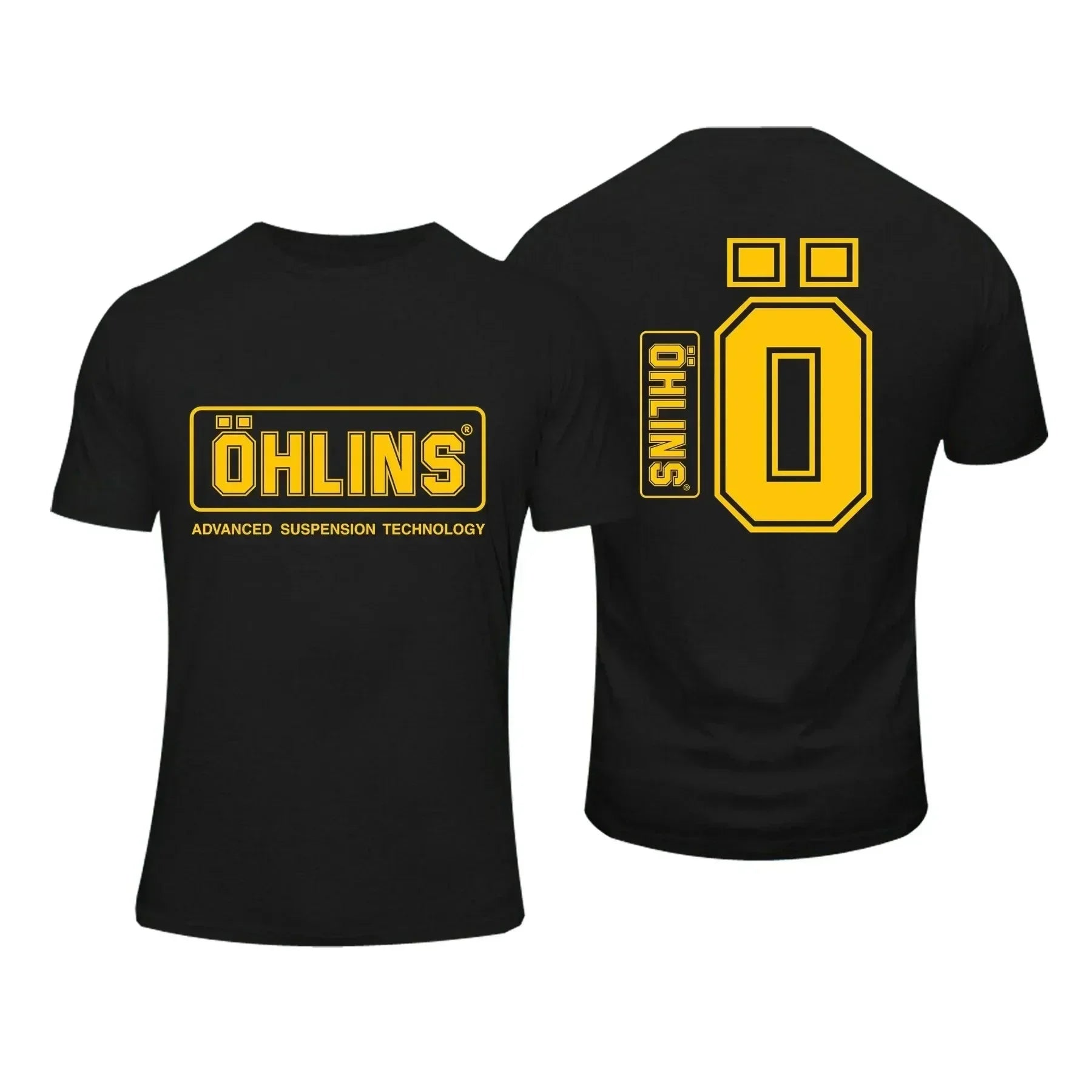 Desktop_Amazing Men's Ohlins Shock Suspension Car Motorcycle Sport Racing T-Shirt Summer Casual Oversized Short Sleeve