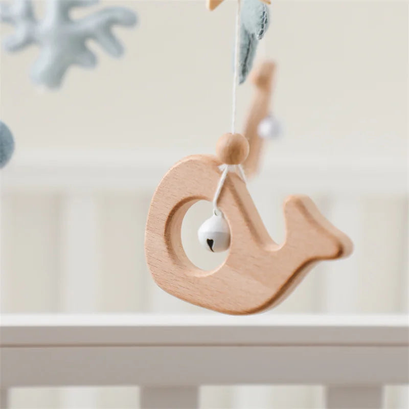 Hochets pour nouveau-né de 0 à 12 mois, jouets en feutre doux, cloche de lit de baleine, berceau Mobile suspendu, carrousel Musical, jouet pour garçons et filles, cadeau