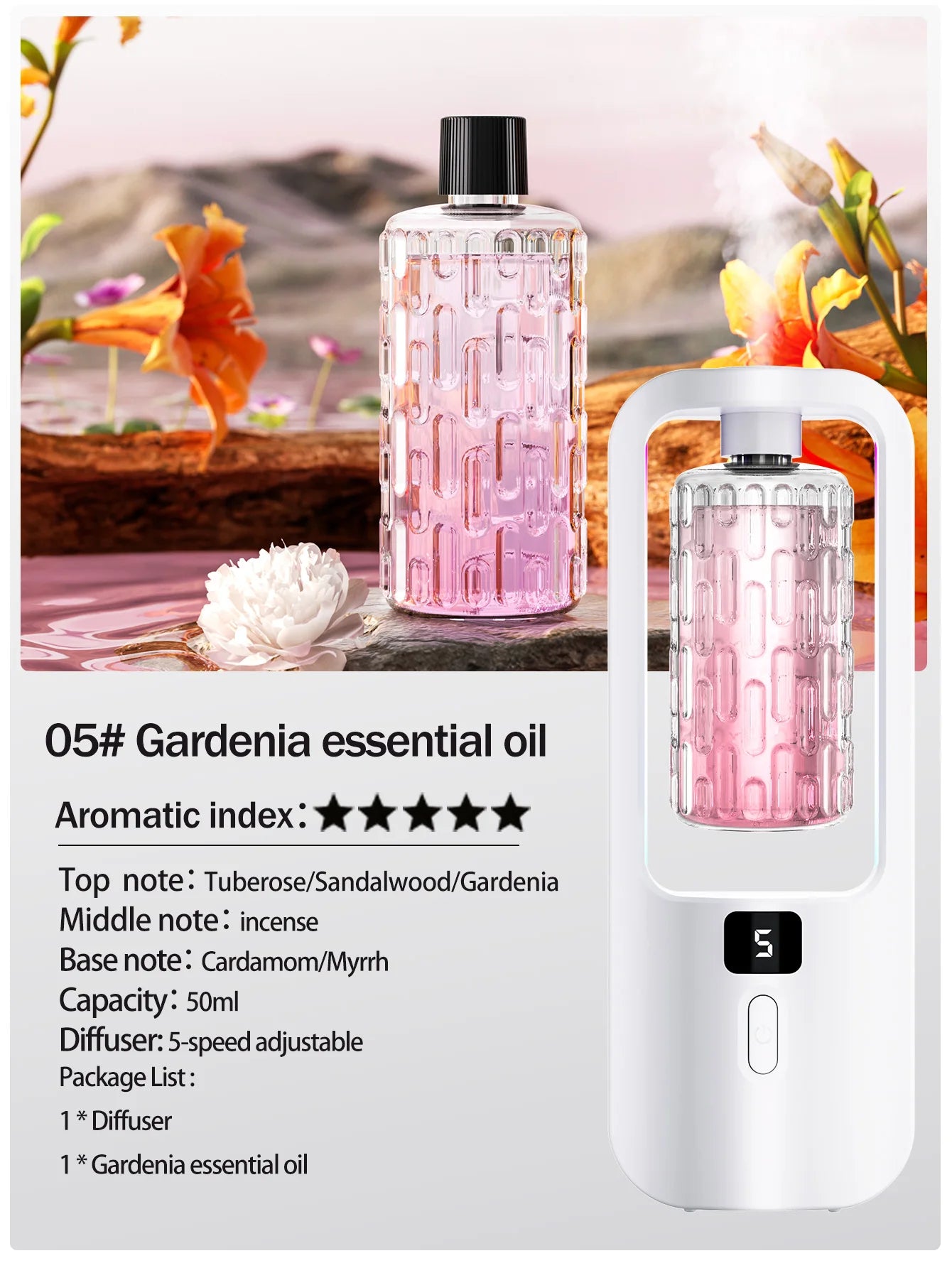 Diffuseur d'aromathérapie automatique pour éliminer les odeurs, adapté à un usage domestique, avec de l'huile essentielle pour le rafraîchissement de l'air.