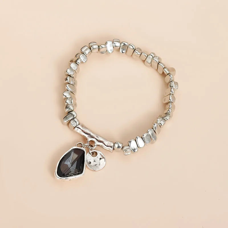 Collier pendentif à facettes pour femmes, bijoux en métal scintillant, accessoires créatifs élégants, cadeau