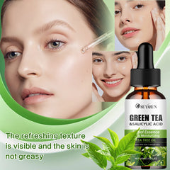 Contient l'acide salicylique et le thé vert pour éliminer les taches foncées, réparation hydratante, Essence Anti-âge, soins pour la peau du visage