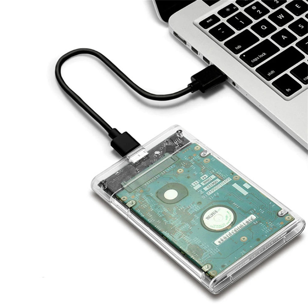 Boîtier de disque dur USB 3.0, boîtier de disque dur SATA SSD de 2.5 pouces avec vitesse de transfert de 5Gbps, boîtier externe Mobile, câble de boîtes de disque dur