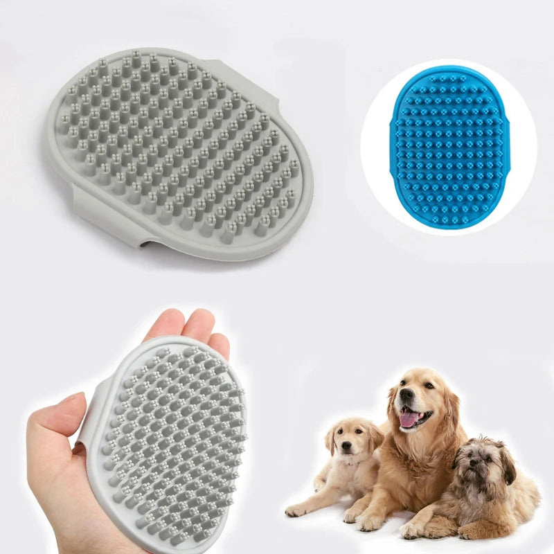 Peigne de Toilettage pour Chat et Chien, Brosse de Bain, pour Animaux de Compagnie, Perte, Énergie Apaisant, Poils en Caoutchouc, avec Poignée à Anneau Réglable